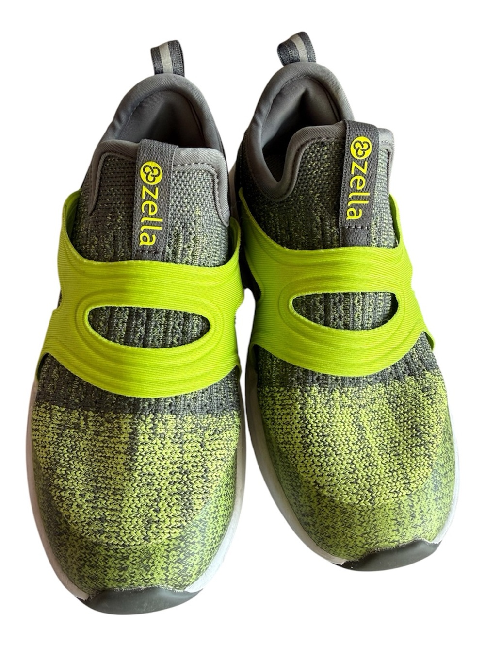 Zella Kids Neon Green & Gray Slip-On Athletic Sneakers